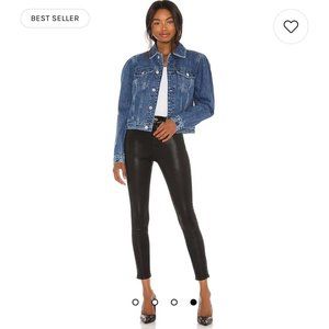 Revolve 7 For All Man Kind The High Rise Skinny Black Patent Jeans